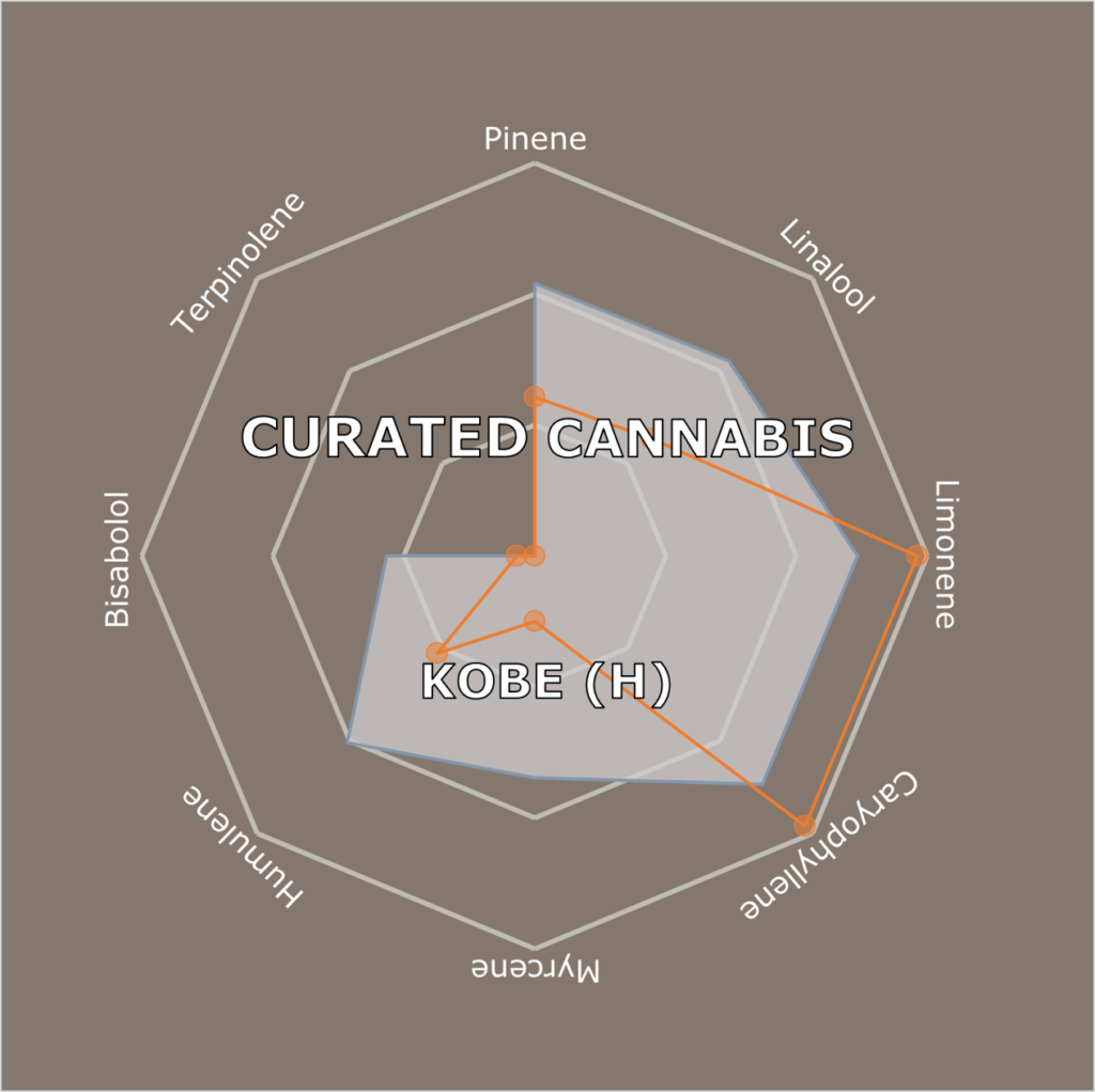 "Kobe Live Cured Flower Cultivar Terpene Compass"