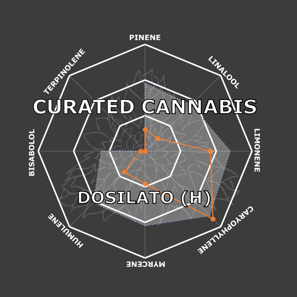 "Dosilato Live Cured Flower Cultivar Terpene Compass"