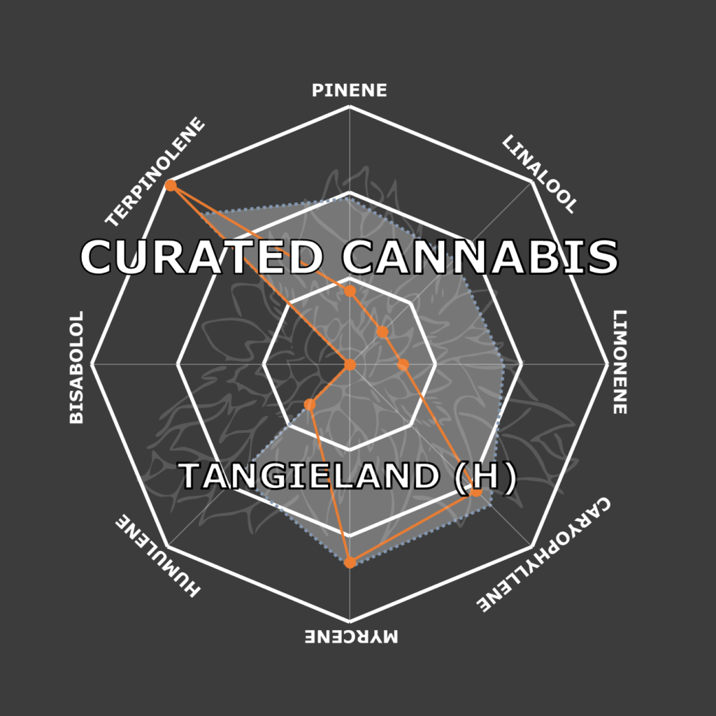 "Tangieland Live Cured Flower Cultivar Terpene Compass"