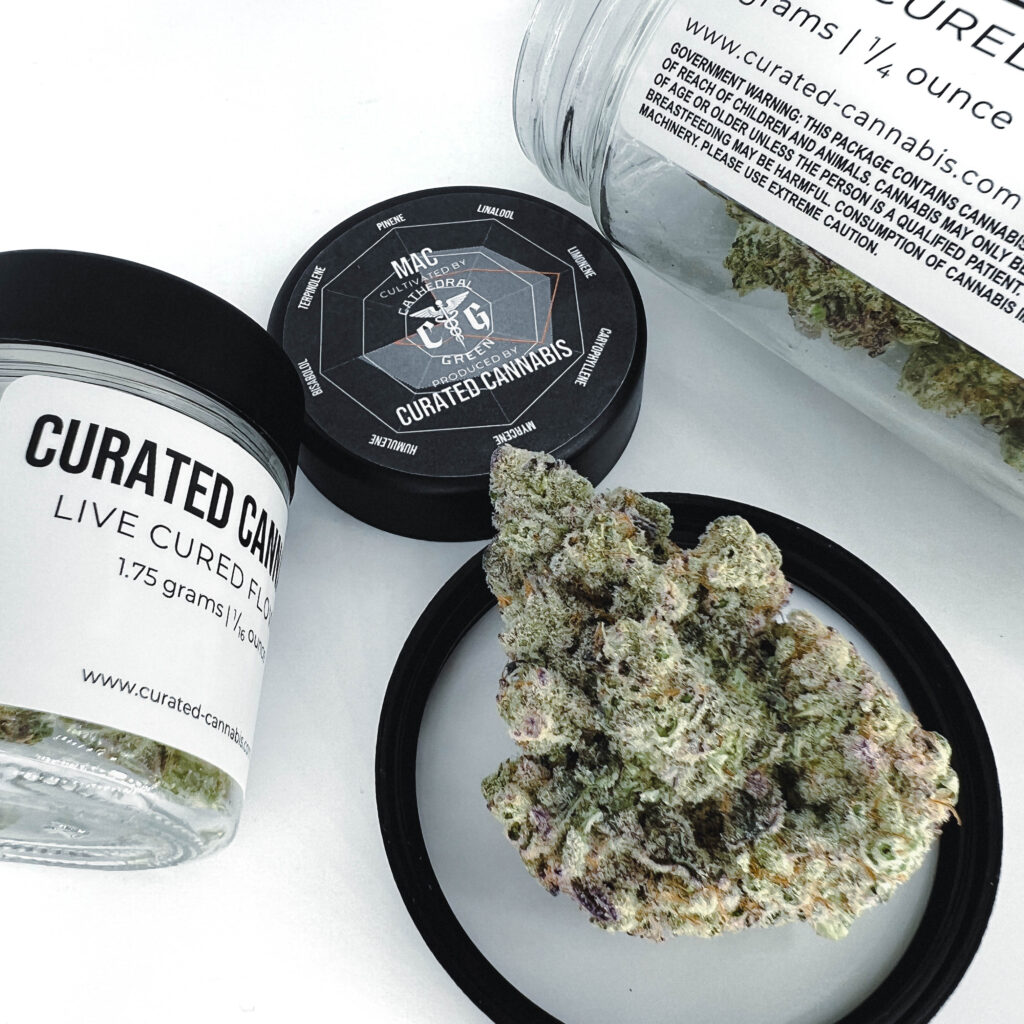 Curated Cannabis MAC packaging photo.